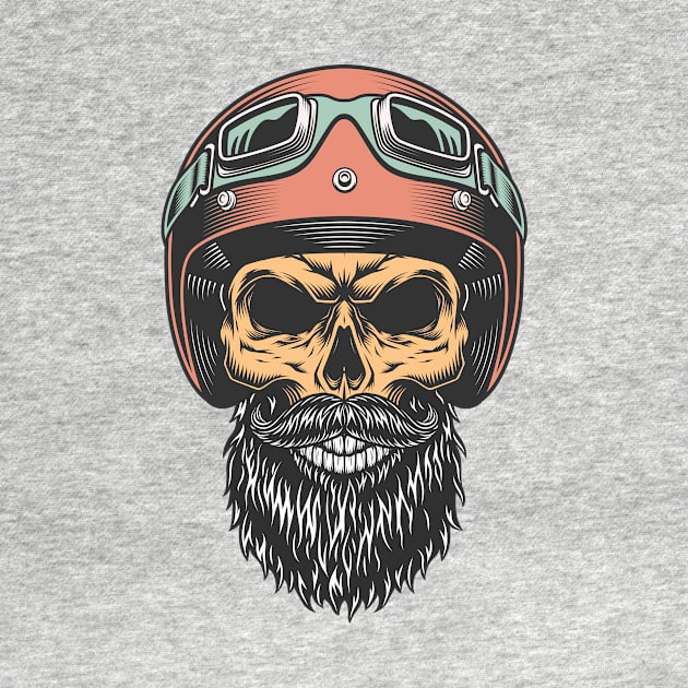 biker skull by graphix.d